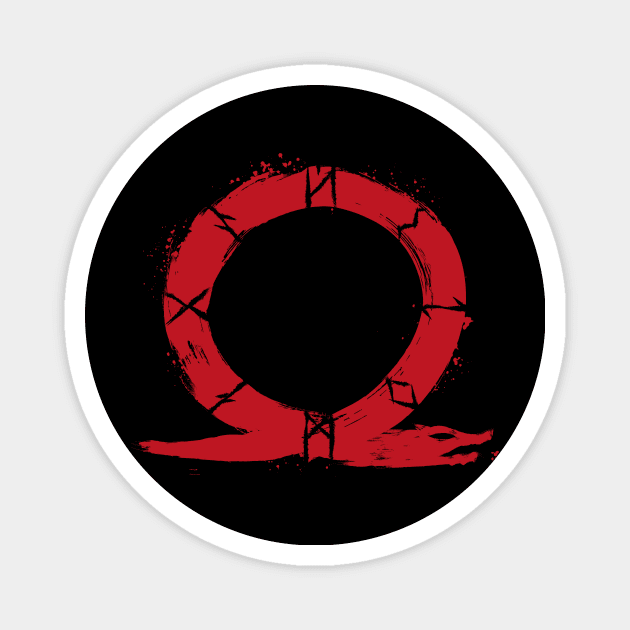 Red omega logo on sale